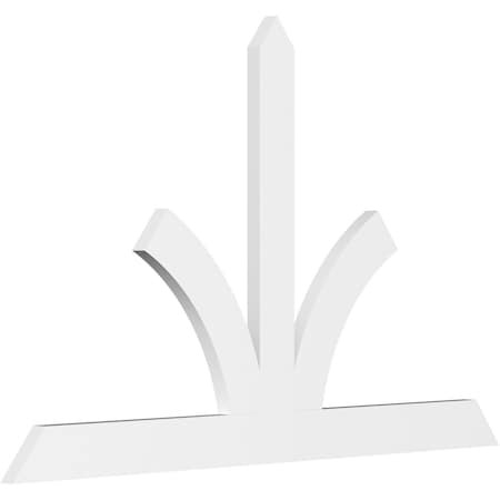 Ekena Millwork Richland Architectural Grade PVC Gable Bracket, 84"W x 52 1/2"H x 2"D x 6"F, 15/12 Pitch GBP084X53X0206RIC00